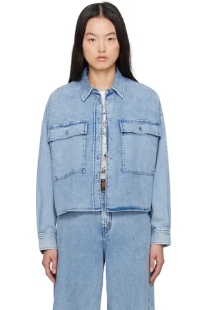 Max Mara Chemise Zemira bleue en denim
