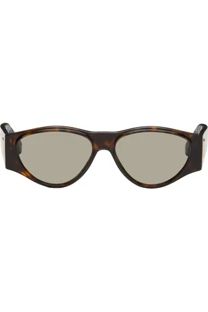 Fendi Lunettes de soleil brunes à ferrures FF