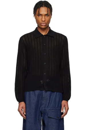 Holzweiler Cardigan Rina noir en crochet