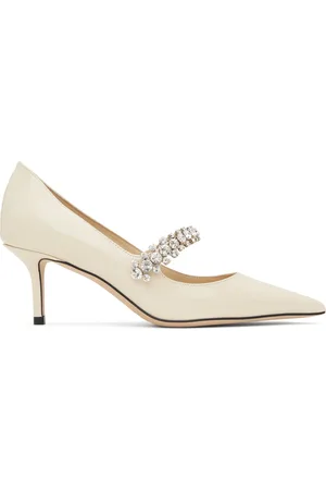 Jimmy Choo Chaussures à petit talon 65 beiges à bride Bing