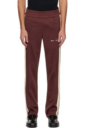 Palm Angels Pantalon de survêtement bourgogne à logo brodé