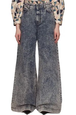 Max Mara Jean Pallore bleu et beige