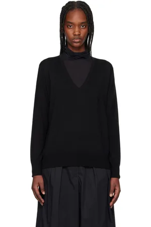 DRIES VAN NOTEN Pull noir en laine mérinos