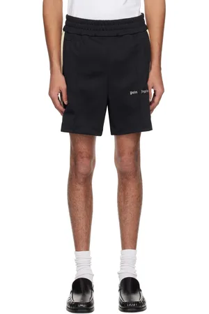 Palm Angels Short de survêtement noir à logo brodé