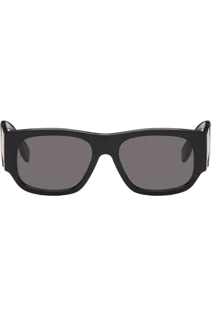 Fendi Lunettes de soleil noires à ornements diagonaux