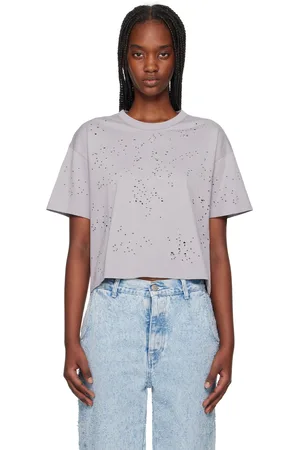 mfpen T-shirt gris à effet usé