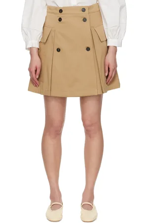 Max Mara Minijupe Zebio brun clair
