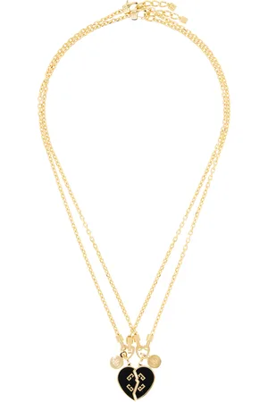 Givenchy Ensemble de colliers dorés à ornement en cœur