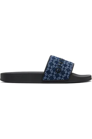 Givenchy Sandales à enfiler bleues à monogrammes 72