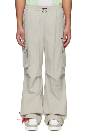 OFF-WHITE Pantalon de survêtement gris à logo modifié