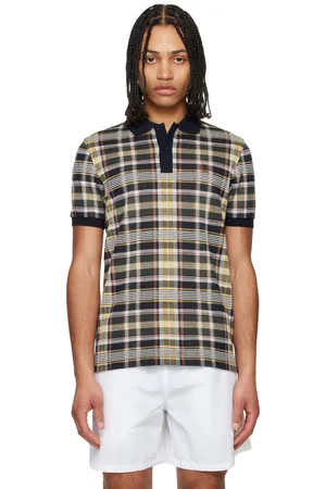 Fred Perry Polo bleu marine à motif madras