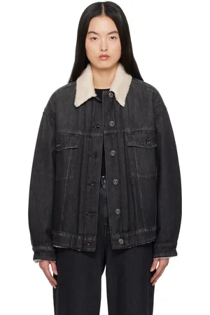 Max Mara Blouson Libano noir en denim
