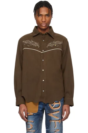 Andersson Bell Chemise Lemmans brune en suède synthétique
