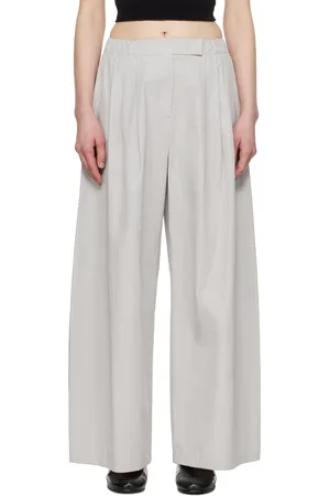 AMOMENTO Pantalon gris à nervures