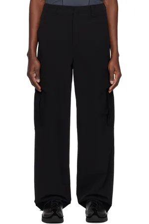 J EONGL I Pantalon cargo noir en nylon