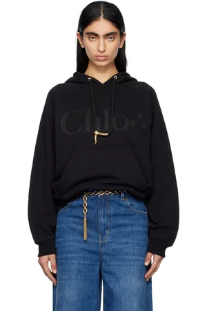 Chloé Pull à capuche Generous noir à logo