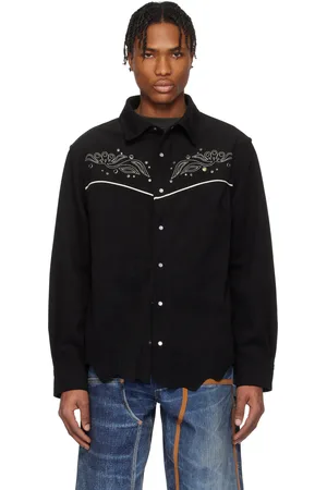 Andersson Bell Chemise Lemmans noire en suède synthétique