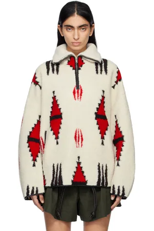 Isabel Marant Blouson Marner blanc cassé en molleton à motif graphique