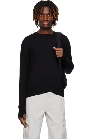 J EONGL I Pull étagé noir en tricot