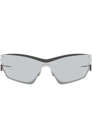 Givenchy Lunettes de soleil argentées à découpes Giv