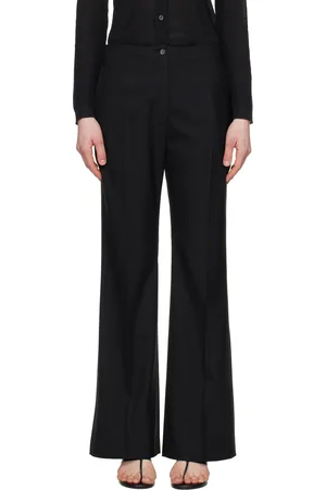 AMOMENTO Pantalon droit noir