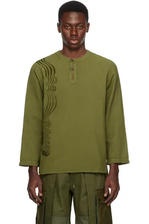 Maharishi Chemise de style kurta kaki