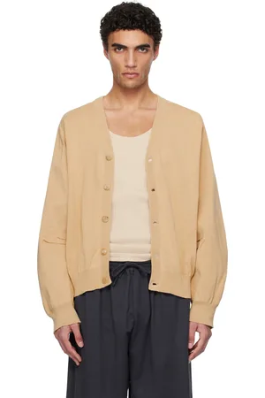 Hed Mayner Cardigan beige à col en Y