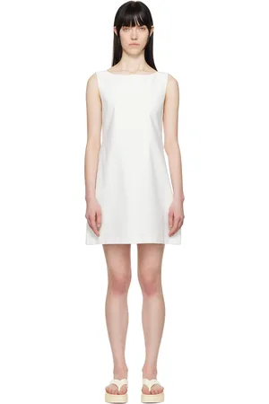 AMOMENTO Robe courte cintrée blanche