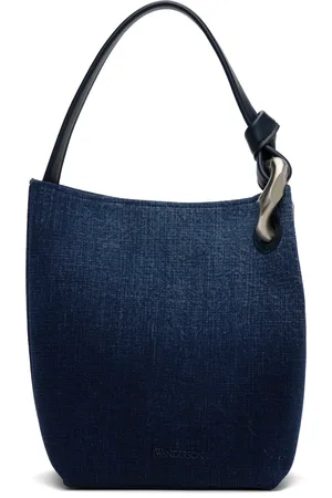 J.W.Anderson Sac seau bleu à logo et à maillon gourmette