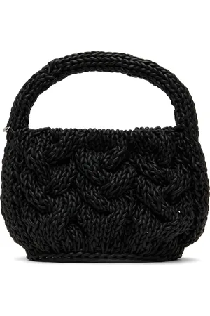 J.W.Anderson Petit sac noir en tricot câblé