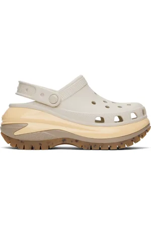 Crocs Sabots beiges à semelle Mega Crush