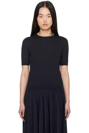 Max Mara Pull Zibetto bleu marine