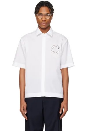 Givenchy Chemise blanche à appliqués à logo à fils lâches