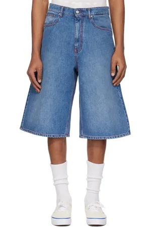 ERL Short de planchiste Indiana bleu en denim