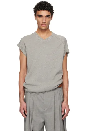 Hed Mayner Gilet gris à col en V