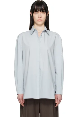 AMOMENTO Chemise surdimensionnée bleue