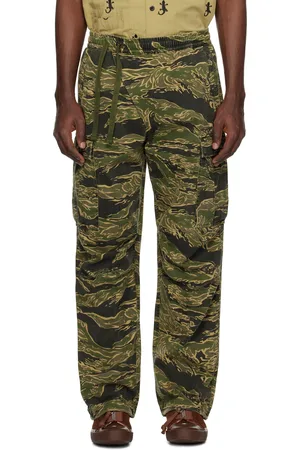 Maharishi Pantalon cargo de survêtement kaki à motif tigré