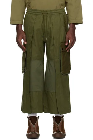 Maharishi Pantalon cargo de style hakama M42 kaki à jambes écourtées