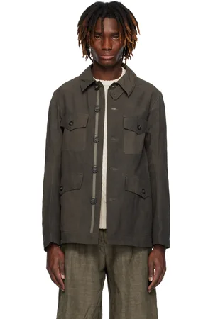 DEVOA Blouson de chasse brun
