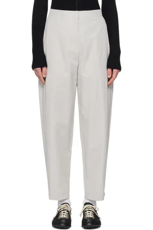 AMOMENTO Pantalon Garçonne gris à boutons