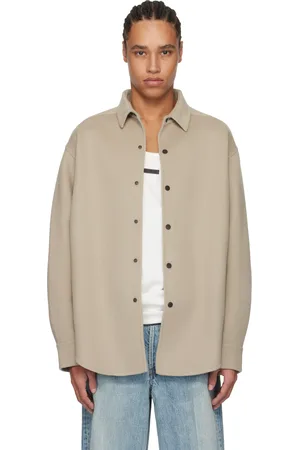 FEAR OF GOD Surchemise beige en cachemire et laine