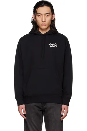 Maison Kitsuné Pull à capuche noir à logo