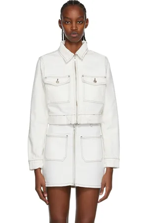 Reformation Blouson Smith blanc en denim