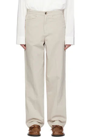 J.W.Anderson Pantalon droit beige à bouton