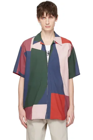 J.W.Anderson Chemise à manches courtes multicolore à glissière et à motif imprimé