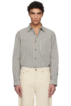 A.P.C. Surchemise Malo noir et blanc cassé