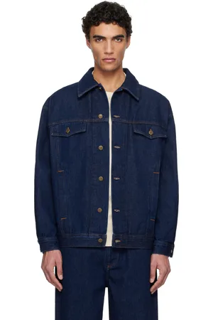 A.P.C. Blouson Elvis bleu marine en denim