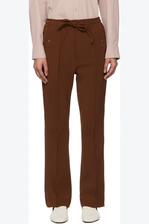 Pins & Needles Pantalon de style western brun à passepoils