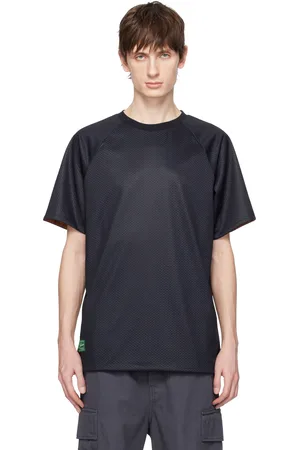Palmes T-shirt réversible bleu marine en filet double face