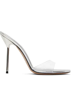 PARIS TEXAS Mules Lidia argentées exclusives à SSENSE